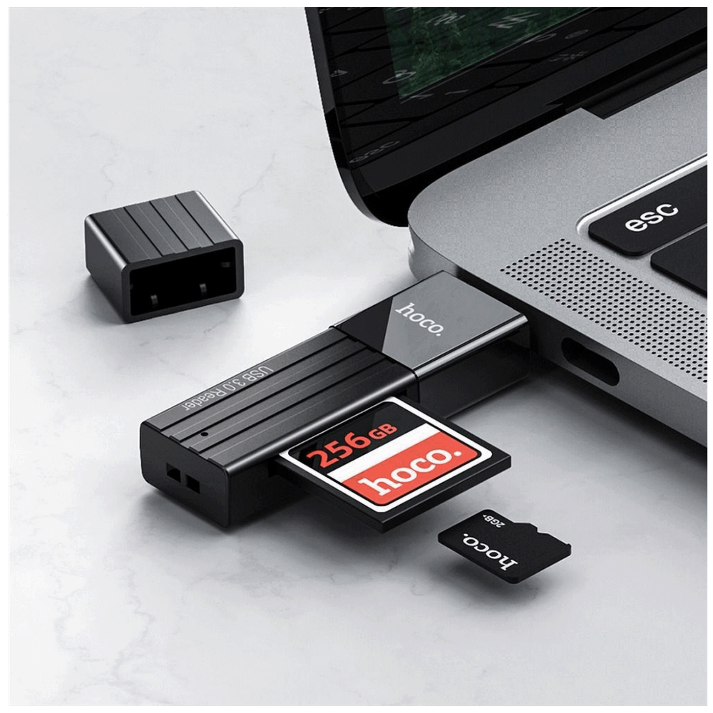 hoco. Čitač kartica, 2u1, USB - HB20 Mindful slika 5