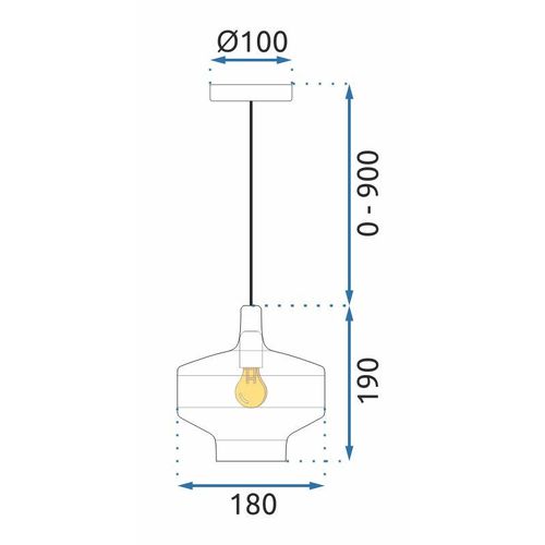 Lampa Viseća APP1122-1CP Black slika 7