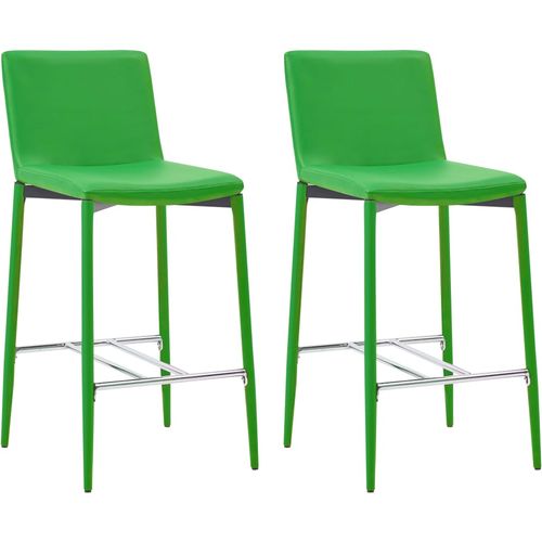 Barski stolci od umjetne kože 2 kom zeleni slika 18
