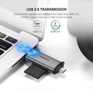 Ugreen 2u1 čitač kartica USB 3.0 / USB-C