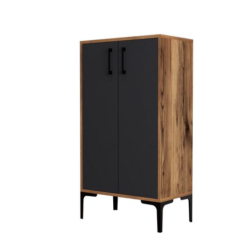 Woody Fashion Ormar za cipele, Prag - Walnut, Anthracite slika 5