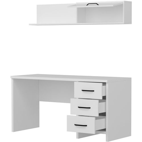 Troy - White White Study Desk slika 8