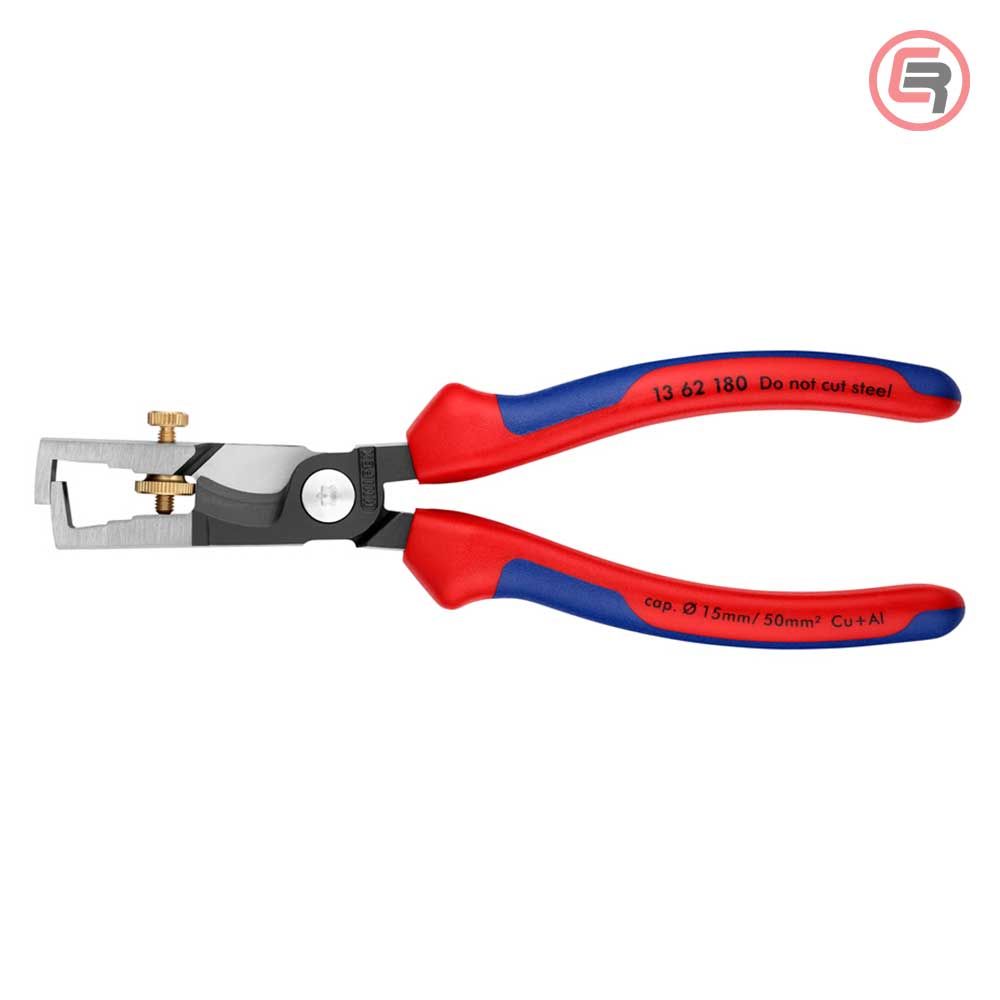 Knipex Kliješta Za Skidanje Izolacije StriX 180mm Sa Makazama Za Kablove - 13 62 180 slika 3
