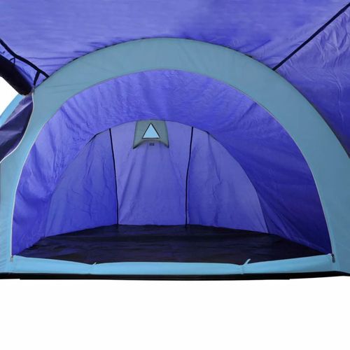 Šator za kampiranje za 4 osobe tamna plava/svjetla plava slika 19