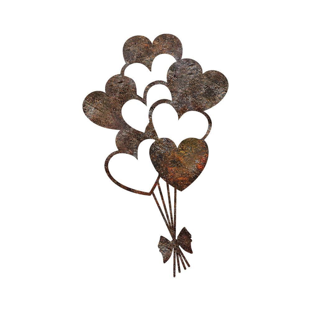 Decorative metal wall accessory Rusty Heart 1 Antiquation, colours: multicolor slika 6