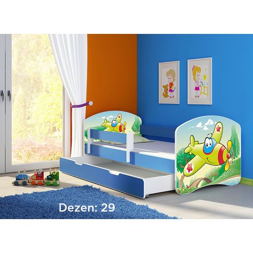 Deciji krevet ACMA II 160x80 F + dusek 6 cm BLUE29 slika 1