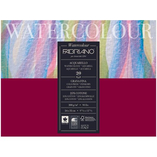 Blok FABRIANO Watercolor Gf 24X32 200G 20L 72612432 slika 1