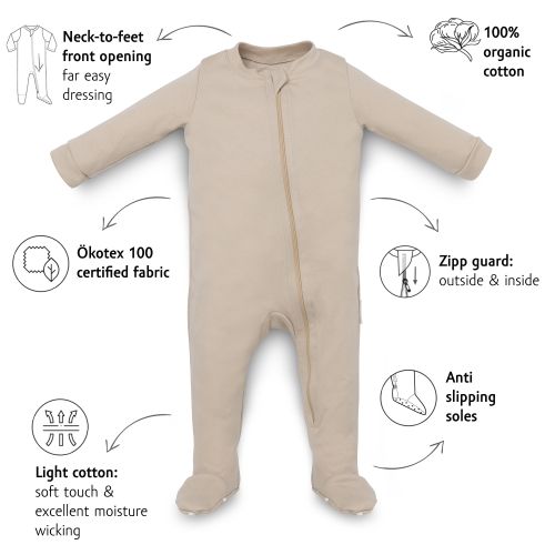 Kenguru Gold Odijelce za bebe TOG2 "ecru", 3-6m slika 2