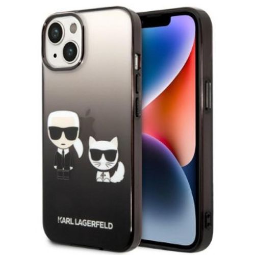 Karl Lagerfeld Futrola za iPhone 14 Black K & Choupette Centered Grad slika 4