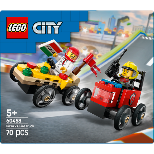 LEGO® CITY 60458 Auto dostavljača pizze vs. vatrogasno vozilo u utrci slika 3