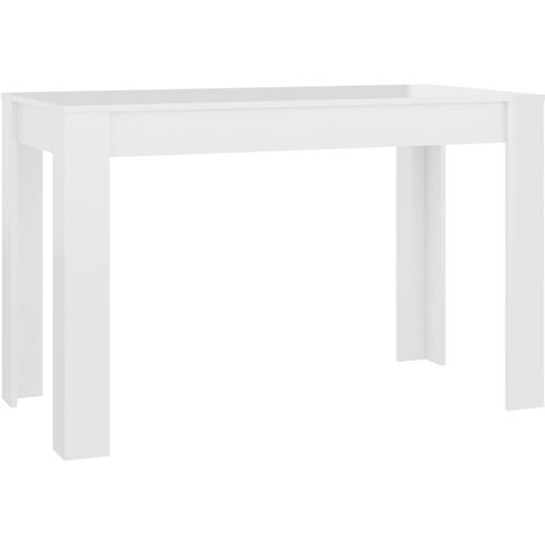 Blagovaonski stol visoki sjaj bijeli 120 x 60 x 76 cm iverica slika 34