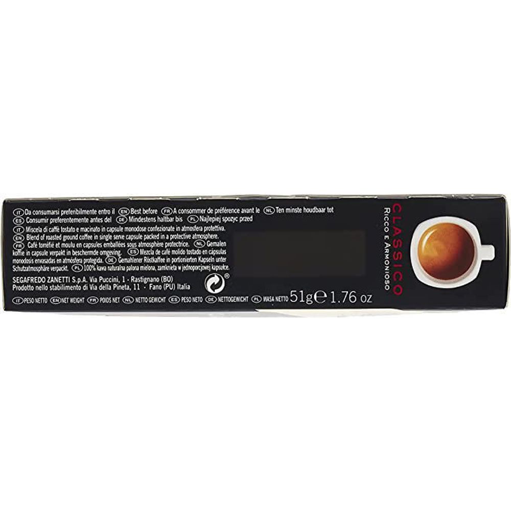 Segafredo Kapsule za kafu Classico Nespresso kompaktibilne 10 kom slika 4