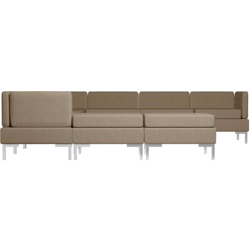 9-dijelni set sofa od tkanine smeđi slika 14