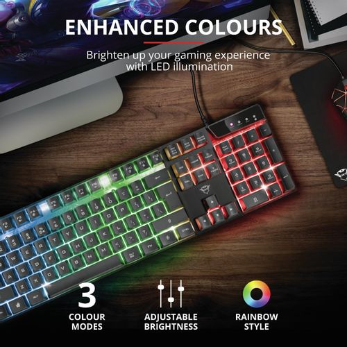 Trust GXT 835 gaming tastatura Azor Illuminated slika 2