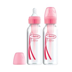 Dr. Brown's Natural Flow® Options+™ bočica uskog grla, 250 ml, pink, 2 kom