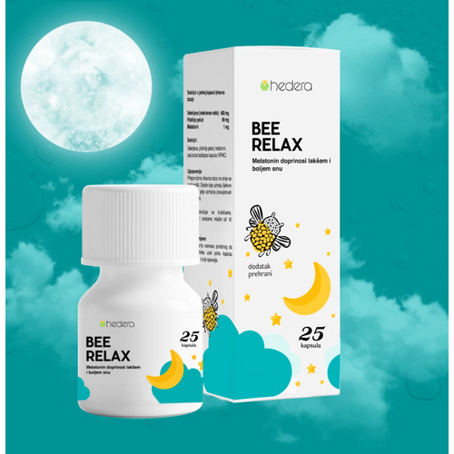Hedera Bee Relax, prirodna pomoć za kvalitetan i zdrav san, 25 kapsula slika 1