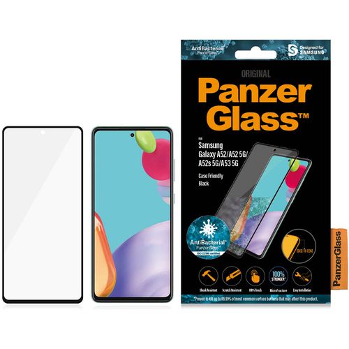 Panzerglass zaštitno staklo za Samsung Galaxy A52/A52 5G/A52s/A53 5G  case friendly antibacterial black slika 1