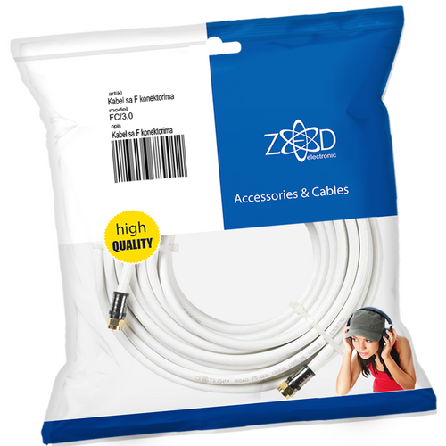 ZED electronic Antenski kabel sa F - konektorima, 3.0 met - FC/3,0 slika 1