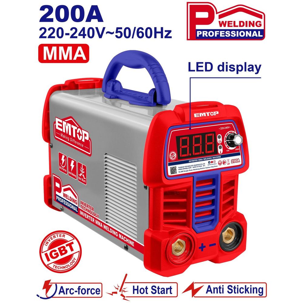 Inverter aparat za zavarivanje 200A EWDEM2061 Emtop slika 1