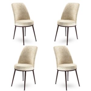 Dexa - Cream, Brown Cream
Brown Chair Set (4 Pieces)