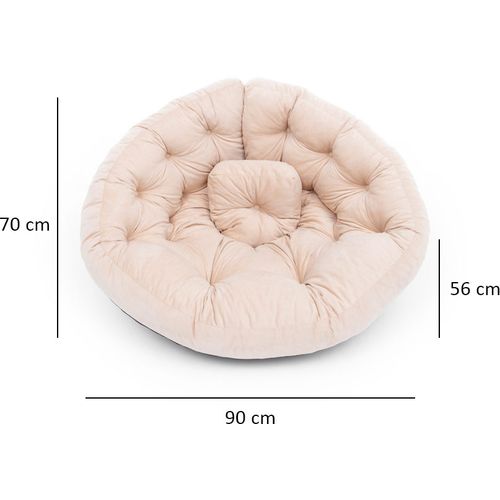 Kiku Large - Cream Cream Pouffe slika 3