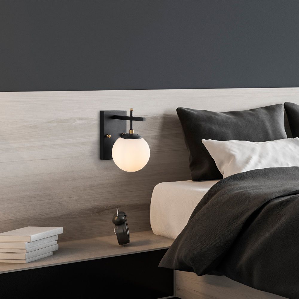 Zahar - 13113 Crna Antikna Bijela Zidna Lampa slika 2