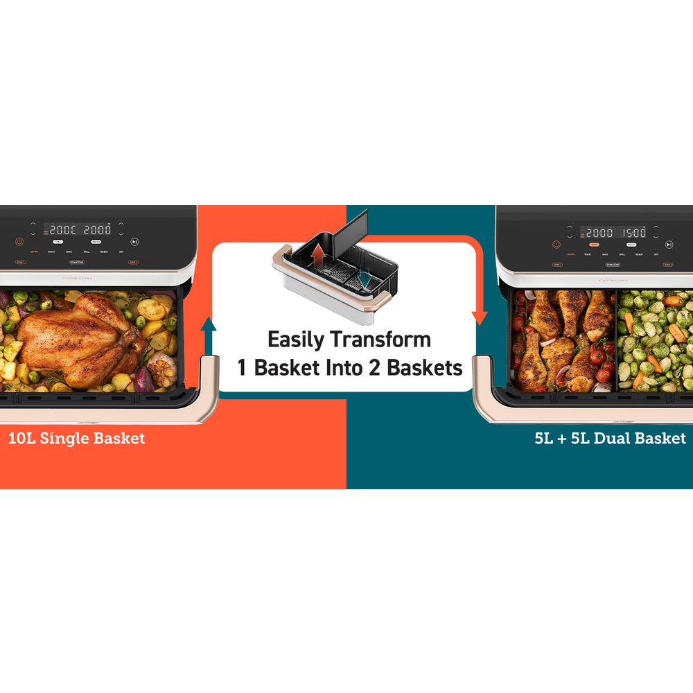 COSORI Dual Blaze Twinfry™ 10-Litre Air Fryer slika 4