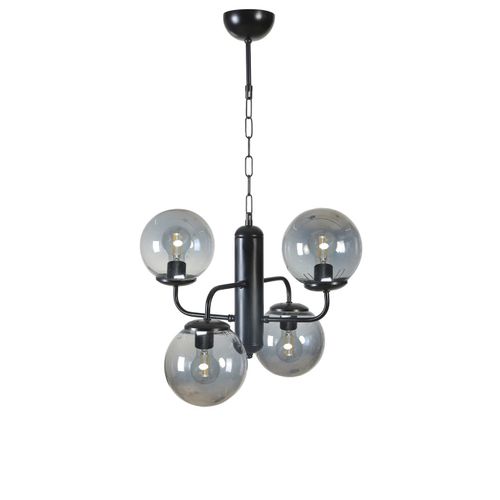 Pekin 4 Lü Siyah Füme Camlı Avize Black
Fume Chandelier slika 3