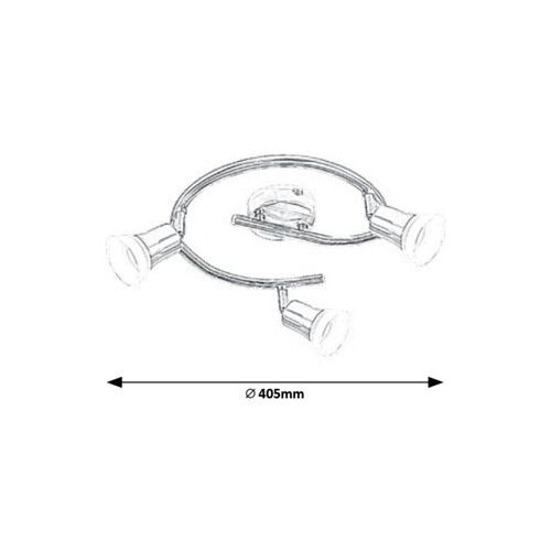 Rabalux Riley spot, saten hrom/opal, LED 3X4W Spot rasveta slika 4