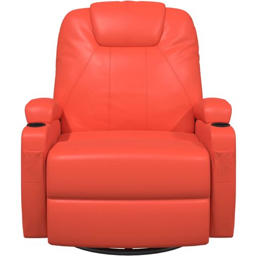 Ljuljajuća masažna fotelja od umjetne kože crvena slika 20