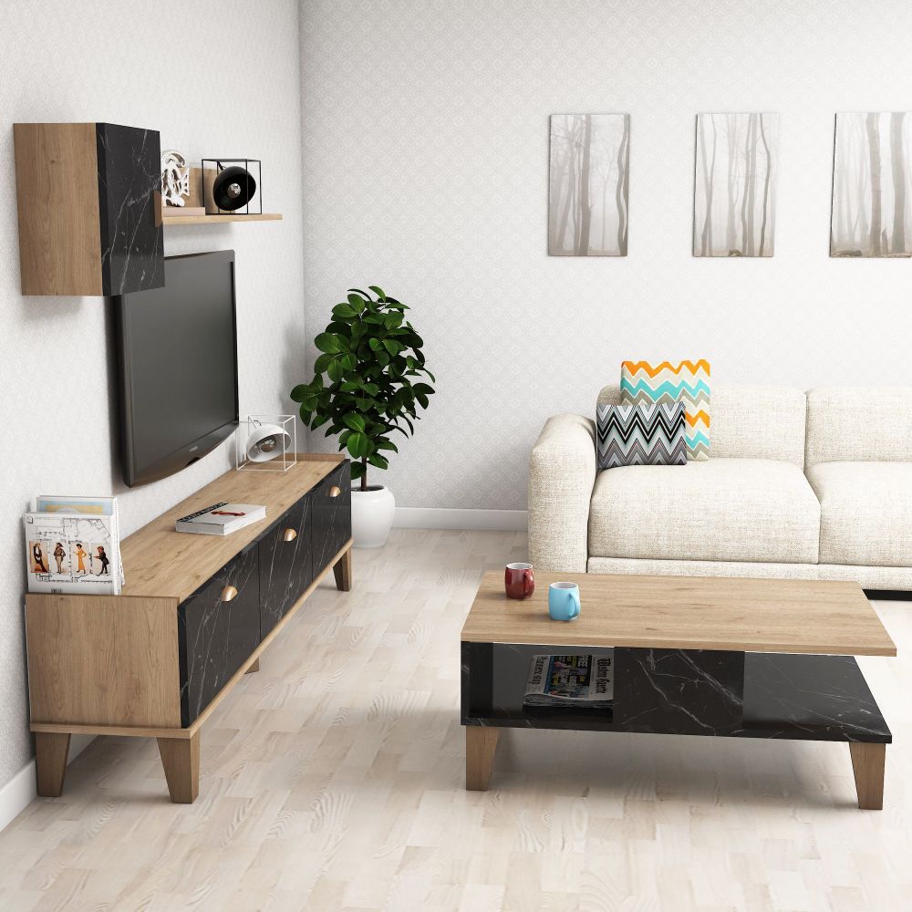 Sumer G5030 Oak Marble Set Namještaja za Dnevnu Sobu slika 3