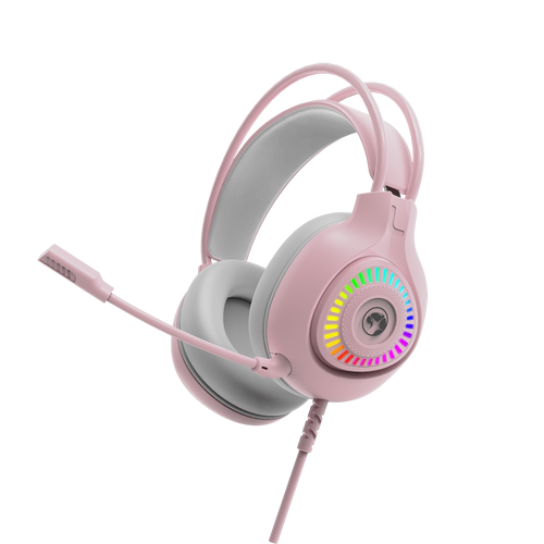 MARVO H8325 PK WIRED HEADSET RGB PINK slika 1