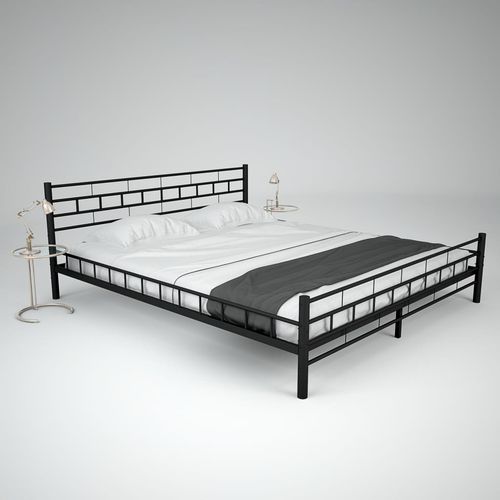 Krevet s madracem od memorijske pjene crni metalni 180 x 200 cm slika 11