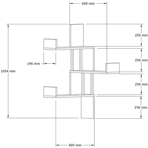 Bombe- Anthracite Anthracite Wall Shelf slika 4