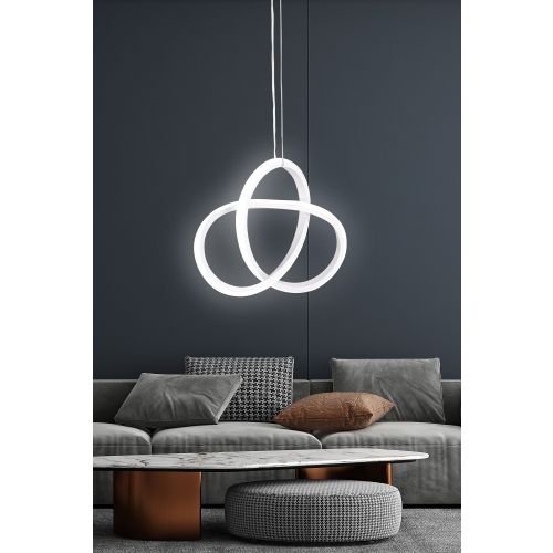 Aurigae White-White Light White Chandelier slika 1