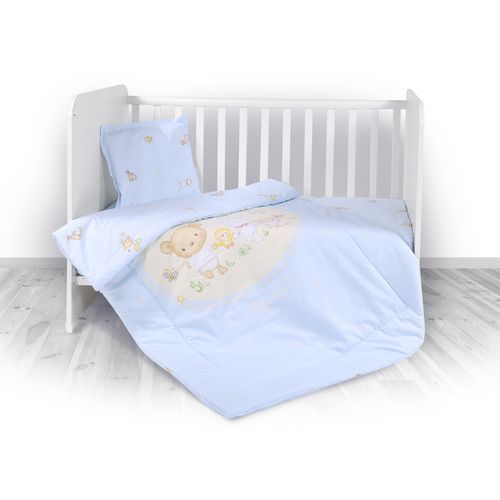 LORELLI RANFORCE 4-dijelni Set Posteljine Bear Party Blue (za krevetić min. 120 x 60 cm) slika 2