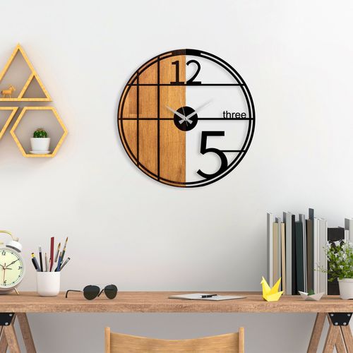 Wallity Ukrasni drveni zidni sat, Wooden Clock - 62 slika 2