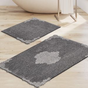 Cot-Klzt5-31 Anthracite Bathmat Set (2 Pieces)