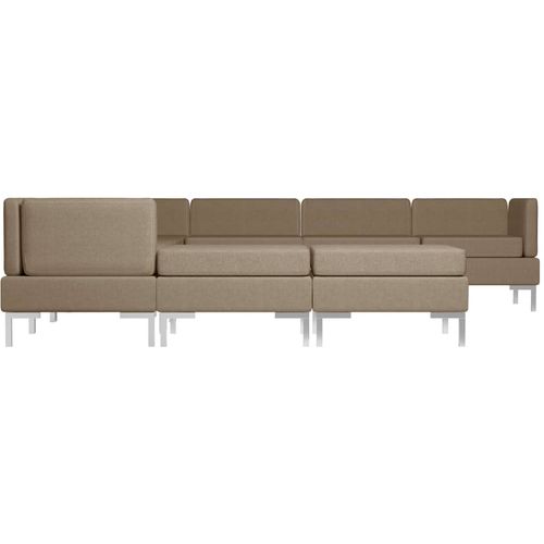 9-dijelni set sofa od tkanine smeđi slika 5