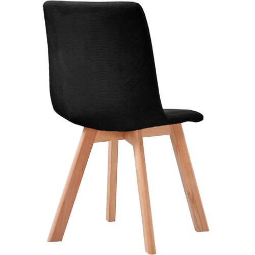 Blagovaonske stolice od tkanine 2 kom crne slika 5