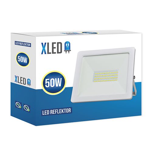 XLED 50W LED reflektor 6500K,4000Lm,IP65,AC220-240V,Beli slika 1