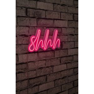 Wallity Ukrasna plastična LED rasvjeta, Shhh - Pink