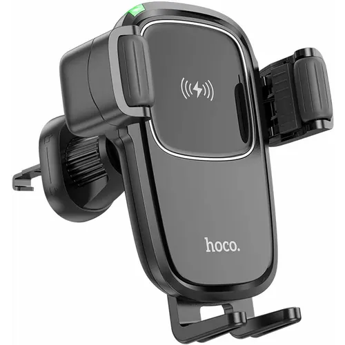 HOCO auto držač za ventilacijsku rešetku s automatskim induktivnim punjenjem 15W HW01 Pro crni slika 1