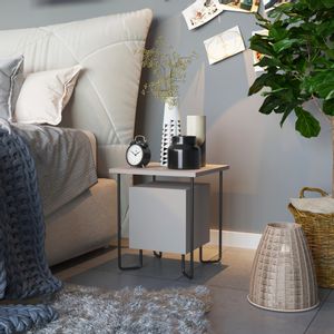 Woody Fashion Noćni ormarić, Lagana moka, Acres Nightstand - Light Mocha