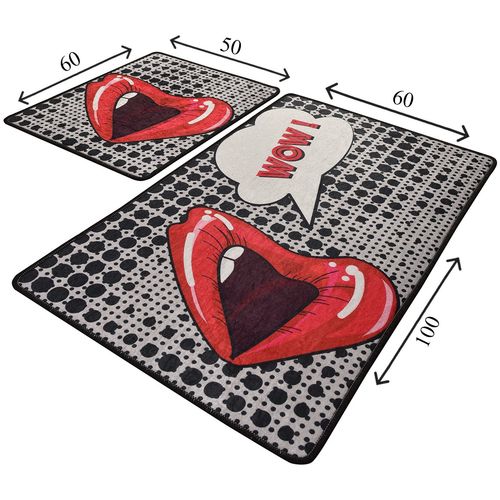 Kiss Multicolor Bathmat Set (2 Pieces) slika 3