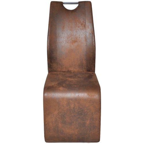 Blagovaonske stolice od umjetne kože 4 kom smeđe slika 24