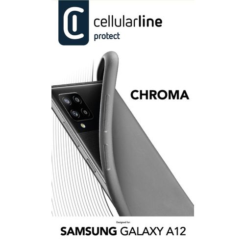 Cellularline Chroma silikonska maskica za Samsung Galaxy A12 black slika 3