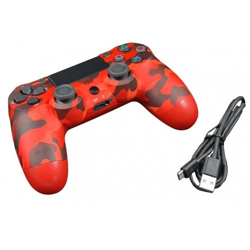 JPD-Wireless-Thrillershock PC/PS4 CAMO RED Gembird Bezicni gamepad sa dvostrukom vibracijom slika 3