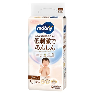 Moony Natural Pelene od organskog pamuka Low Irritation L (9-14kg) 38kom