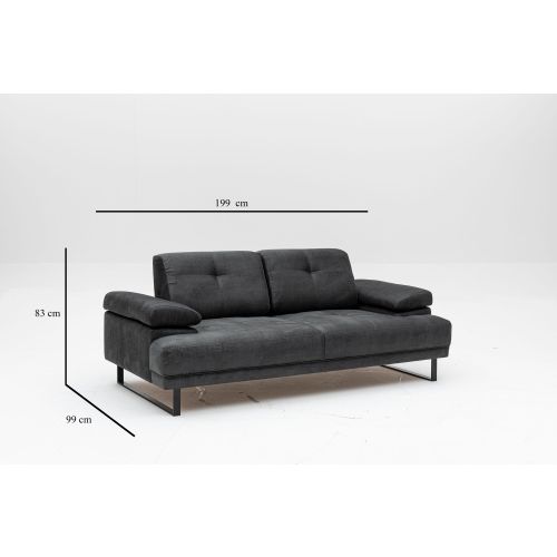 Atelier Del Sofa Dvosjed MUSTANG antracit, Mustang - Anthracite slika 4